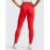imageCRZ YOGA Girls Butterluxe Full Length Yoga Leggings  Athletic Sports Casual Pants High Waist Tights Kids TeenDeep Red