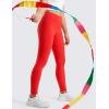 imageCRZ YOGA Girls Butterluxe Full Length Yoga Leggings  Athletic Sports Casual Pants High Waist Tights Kids TeenDeep Red