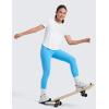imageCRZ YOGA Girls Butterluxe Full Length Yoga Leggings  Athletic Sports Casual Pants High Waist Tights Kids TeenKayak Blue