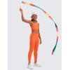 imageCRZ YOGA Girls Butterluxe Full Length Yoga Leggings  Athletic Sports Casual Pants High Waist Tights Kids TeenNeon Orange