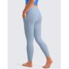 imageCRZ YOGA Girls Butterluxe Yoga Leggings with Pockets  Athletic Sports Casual Pants High Waist Tights Kids TeenCambric Blue