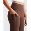 imageCRZ YOGA Girls Butterluxe Yoga Leggings with Pockets  Athletic Sports Casual Pants High Waist Tights Kids TeenCoffee Brown