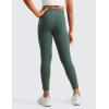 imageCRZ YOGA Girls Butterluxe Yoga Leggings with Pockets  Athletic Sports Casual Pants High Waist Tights Kids TeenDark Forest Green