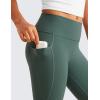 imageCRZ YOGA Girls Butterluxe Yoga Leggings with Pockets  Athletic Sports Casual Pants High Waist Tights Kids TeenDark Forest Green
