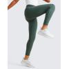 imageCRZ YOGA Girls Butterluxe Yoga Leggings with Pockets  Athletic Sports Casual Pants High Waist Tights Kids TeenDark Forest Green