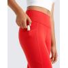 imageCRZ YOGA Girls Butterluxe Yoga Leggings with Pockets  Athletic Sports Casual Pants High Waist Tights Kids TeenDeep Red