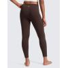 imageCRZ YOGA Girls Butterluxe Yoga Leggings with Pockets  Athletic Sports Casual Pants High Waist Tights Kids TeenHot Fudge Brown
