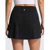 imageCRZ YOGA High Rise Front Slit Golf Skirts for Women  Mini Aline Tennis Casual Skort with Builtin Shorts Side PocketsBlack