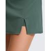 imageCRZ YOGA High Rise Front Slit Golf Skirts for Women  Mini Aline Tennis Casual Skort with Builtin Shorts Side PocketsDark Forest Green
