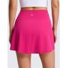 imageCRZ YOGA High Rise Front Slit Golf Skirts for Women  Mini Aline Tennis Casual Skort with Builtin Shorts Side PocketsGranita Pink