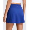 imageCRZ YOGA High Rise Front Slit Golf Skirts for Women  Mini Aline Tennis Casual Skort with Builtin Shorts Side PocketsWaves Blue