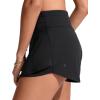 imageCRZ YOGA High Waisted Skirty Board Shorts for Women  Flowy Overlay Swim Skorts Bathing Suit Bottoms with Brief LinerBlack