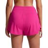 imageCRZ YOGA High Waisted Skirty Board Shorts for Women  Flowy Overlay Swim Skorts Bathing Suit Bottoms with Brief LinerGranita Pink