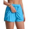 imageCRZ YOGA High Waisted Skirty Board Shorts for Women  Flowy Overlay Swim Skorts Bathing Suit Bottoms with Brief LinerKayak Blue