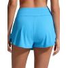 imageCRZ YOGA High Waisted Skirty Board Shorts for Women  Flowy Overlay Swim Skorts Bathing Suit Bottoms with Brief LinerKayak Blue