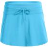 imageCRZ YOGA High Waisted Skirty Board Shorts for Women  Flowy Overlay Swim Skorts Bathing Suit Bottoms with Brief LinerKayak Blue