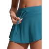 imageCRZ YOGA High Waisted Skirty Board Shorts for Women  Flowy Overlay Swim Skorts Bathing Suit Bottoms with Brief LinerSapphire Blue