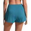 imageCRZ YOGA High Waisted Skirty Board Shorts for Women  Flowy Overlay Swim Skorts Bathing Suit Bottoms with Brief LinerSapphire Blue