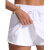 imageCRZ YOGA High Waisted Skirty Board Shorts for Women  Flowy Overlay Swim Skorts Bathing Suit Bottoms with Brief LinerWhite