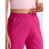 imageCRZ YOGA Lightweight Girls Casual Straight Leg Pants  Lounge Workout Ruched Sweatpants with Pockets Drawstring Kids TeenGranita Pink