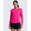imageCRZ YOGA Lightweight Workout Long Sleeve Shirts for Women  Gym Running Fall Athletic Training TShirts High Neck TopsGranita Pink