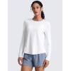imageCRZ YOGA Lightweight Workout Long Sleeve Shirts for Women  Gym Running Fall Athletic Training TShirts High Neck TopsWhite