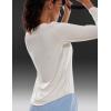 imageCRZ YOGA Lightweight Workout Long Sleeve Shirts for Women  Gym Running Fall Athletic Training TShirts High Neck TopsWhite Apricot