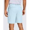 imageCRZ YOGA Mens All Day Comfy Golf Shorts  79 Stretch Lightweight Flat Front for Casual Work with PocketsChambray Blue