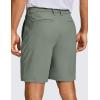 imageCRZ YOGA Mens All Day Comfy Golf Shorts  79 Stretch Lightweight Flat Front for Casual Work with PocketsGrey Sage