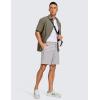 imageCRZ YOGA Mens All Day Comfy Golf Shorts  79 Stretch Lightweight Flat Front for Casual Work with PocketsGull Gray