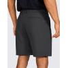 imageCRZ YOGA Mens All Day Comfy Golf Shorts  79 Stretch Lightweight Flat Front for Casual Work with PocketsInk Gray