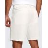 imageCRZ YOGA Mens All Day Comfy Golf Shorts  79 Stretch Lightweight Flat Front for Casual Work with PocketsMilky White Bone
