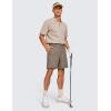 imageCRZ YOGA Mens All Day Comfy Golf Shorts  79 Stretch Lightweight Flat Front for Casual Work with PocketsNomad Grey