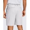 imageCRZ YOGA Mens All Day Comfy Golf Shorts  79 Stretch Lightweight Flat Front for Casual Work with PocketsPlatinum Grey