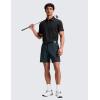 imageCRZ YOGA Mens All Day Comfy Golf Shorts  79 Stretch Lightweight Flat Front for Casual Work with PocketsTrue Navy