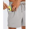 imageCRZ YOGA Mens Linerless Workout Shorts 5  Lightweight Quick Dry for Running Sports Athletic Gym with PocketsDark Chrome