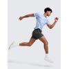 imageCRZ YOGA Mens Linerless Workout Shorts 5  Lightweight Quick Dry for Running Sports Athletic Gym with PocketsInk Gray