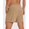 imageCRZ YOGA Mens Linerless Workout Shorts 5  Lightweight Quick Dry for Running Sports Athletic Gym with PocketsKhaki Sand