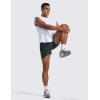imageCRZ YOGA Mens Linerless Workout Shorts 5  Lightweight Quick Dry for Running Sports Athletic Gym with PocketsLegend Green