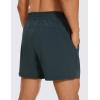 imageCRZ YOGA Mens Linerless Workout Shorts 5  Lightweight Quick Dry for Running Sports Athletic Gym with PocketsMelanite
