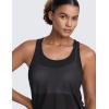 imageCRZ YOGA Mesh Workout Tank Tops for Women  Athletic Sheer Scoop Neck Cover Up Breathable Summer Sleeveless ShirtsBlack