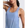 imageCRZ YOGA Mesh Workout Tank Tops for Women  Athletic Sheer Scoop Neck Cover Up Breathable Summer Sleeveless ShirtsSlate Blue