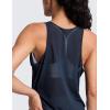 imageCRZ YOGA Mesh Workout Tank Tops for Women  Athletic Sheer Scoop Neck Cover Up Breathable Summer Sleeveless ShirtsTwilight Blue