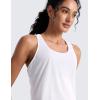 imageCRZ YOGA Mesh Workout Tank Tops for Women  Athletic Sheer Scoop Neck Cover Up Breathable Summer Sleeveless ShirtsWhite
