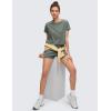 imageCRZ YOGA Pima Cotton Relaxed Crop TShirts for Women  Workout Athletic Gym Casual Short Sleeve Shirts Loose Crewneck TopsGrey Sage