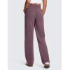 imageCRZ YOGA SoftAura Straight Leg Casual Sweatpants Women 2830  Modal Lounge Travel Pants with PocketsLight Ripe Plum