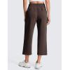 imageCRZ YOGA SoftAura Straight Leg Cropped Sweatpants Women 24  Modal Lounge Travel Casual Pants with PocketsHot Fudge Brown