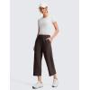 imageCRZ YOGA SoftAura Straight Leg Cropped Sweatpants Women 24  Modal Lounge Travel Casual Pants with PocketsHot Fudge Brown