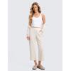 imageCRZ YOGA SoftAura Straight Leg Cropped Sweatpants Women 24  Modal Lounge Travel Casual Pants with PocketsWhite Apricot