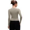 imageCRZ YOGA Softembrace Crewneck Long Sleeve Shirts for Women  Casual Going Out Tops Soft Basic Fitted Tight Fall TShirtsWarm Ash Grey